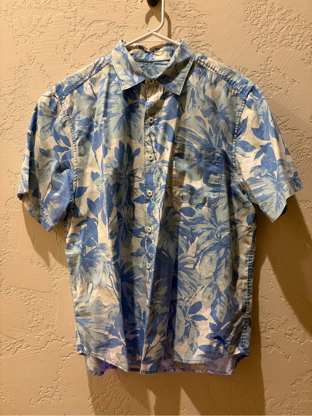 Tommy Bahama Blue and Tan flowery Lightweight Shirt